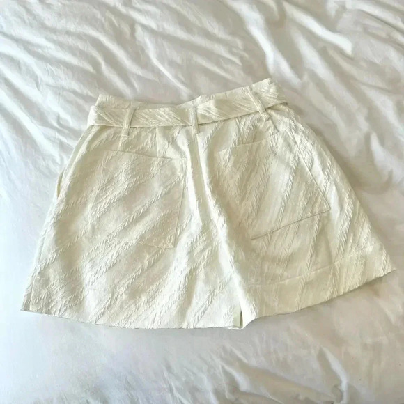 Baum und Pferdgarten White High-Waisted Paperbag Shorts Size S - Picture 4 of 5